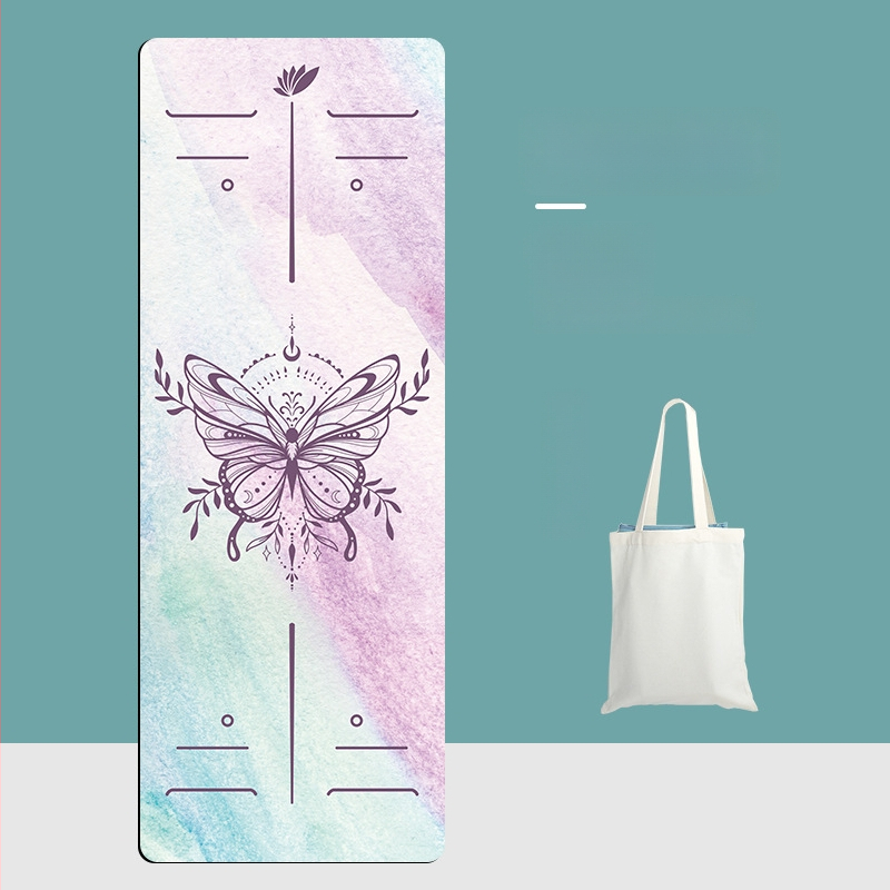 Deerskin velūra joga paklāja dvielis – 1,5 mm biezums, neslīdošs, saliekams, dabiskā gumija