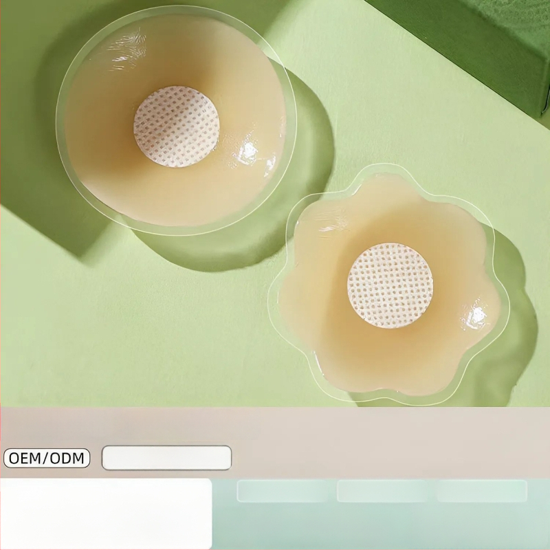 Силиконови невидими лепенки за бюст, ултра тънки, прозрачни, форма осемлистни цветя