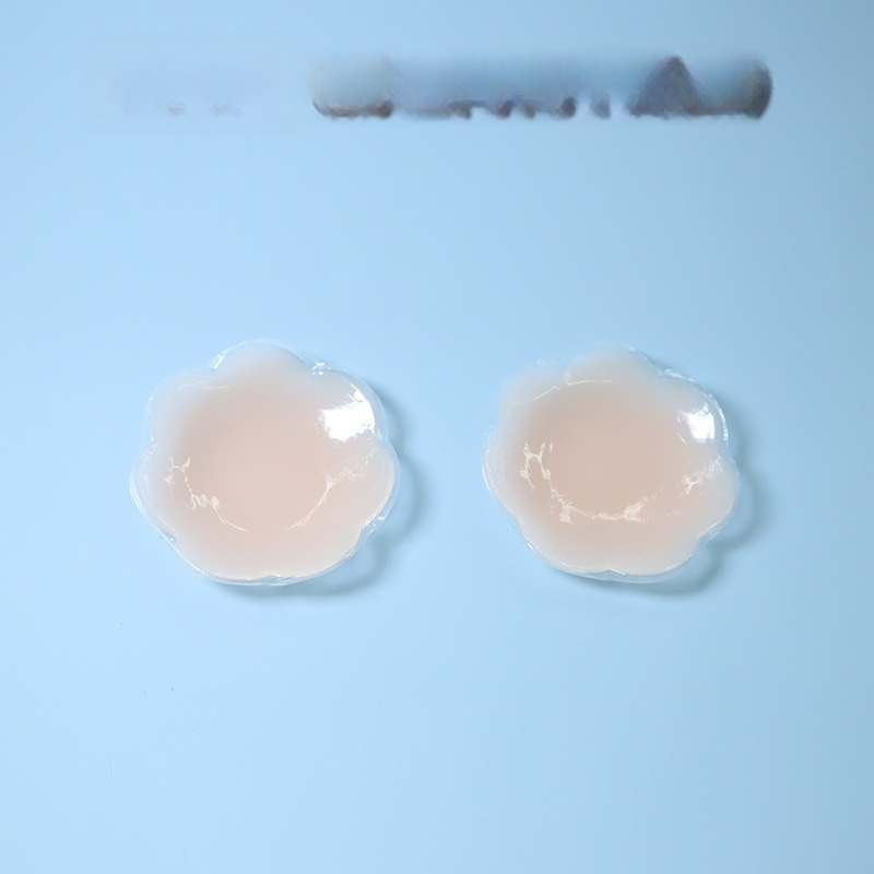 Силиконови невидими лепенки за бюст, ултра тънки, прозрачни, форма осемлистни цветя