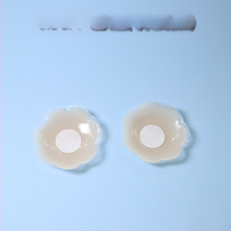 Силиконови невидими лепенки за бюст, ултра тънки, прозрачни, форма осемлистни цветя