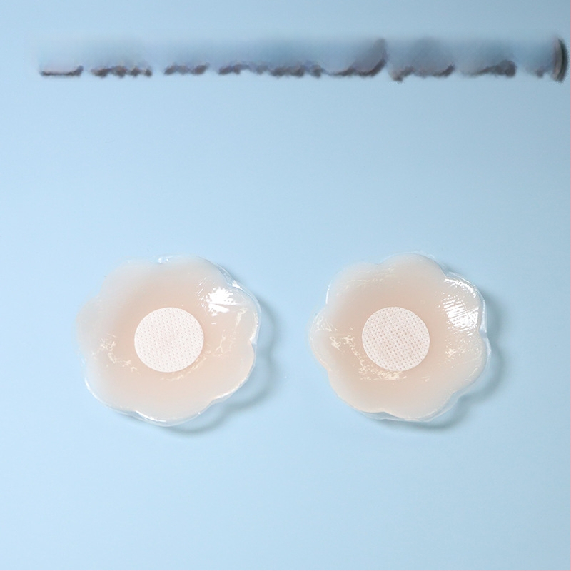 Силиконови невидими лепенки за бюст, ултра тънки, прозрачни, форма осемлистни цветя