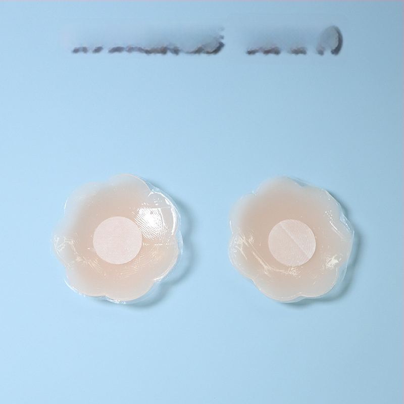 Силиконови невидими лепенки за бюст, ултра тънки, прозрачни, форма осемлистни цветя