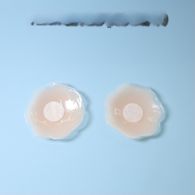 Силиконови невидими лепенки за бюст, ултра тънки, прозрачни, форма осемлистни цветя