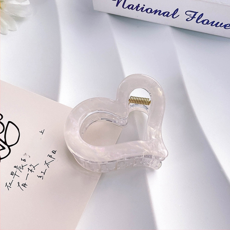 Щипка за коса с форма на акула, корейски стил; акрил; лепило; хващаща щипка; метално покритие; аксесоар за глава за жени; пролет 2025