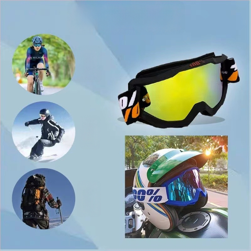 Motociklo ir bekelės dviračių akiniai, TR90 rėmas, antros kartos, keičiami lęšiai, suderinta su galvos juosta, dviračių akiniai