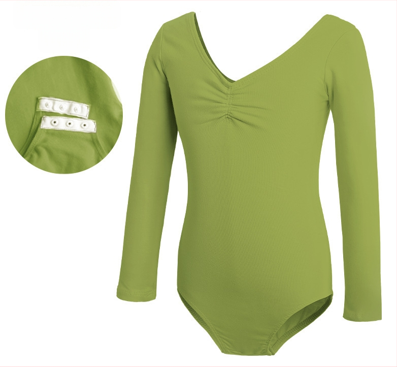 Vaikų šokių vasariniai drabužiai mergaitėms – medvilniniai viengabaliai drabužiai, trumpomis rankovėmis, baleto ir gimnastikos treniruotėms, amžius 3–8 metai