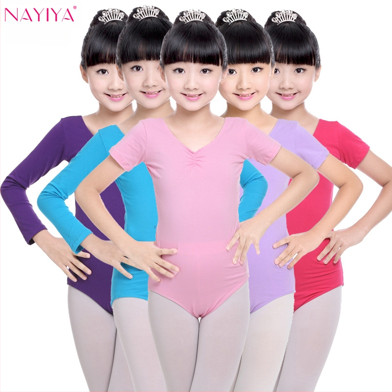 Vaikų šokių vasariniai drabužiai mergaitėms – medvilniniai viengabaliai drabužiai, trumpomis rankovėmis, baleto ir gimnastikos treniruotėms, amžius 3–8 metai