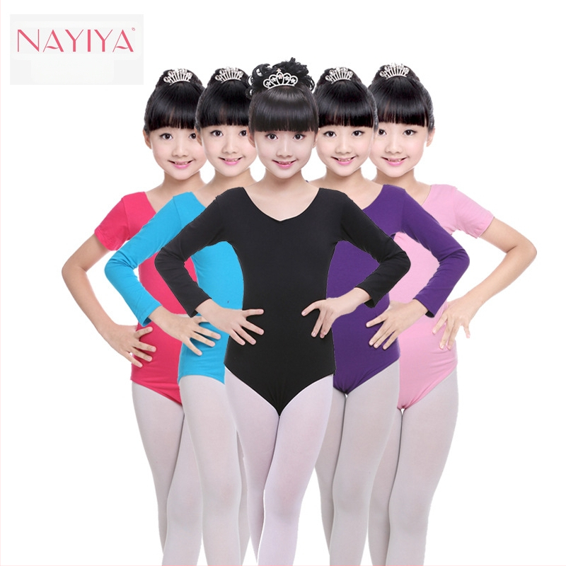 Vaikų šokių vasariniai drabužiai mergaitėms – medvilniniai viengabaliai drabužiai, trumpomis rankovėmis, baleto ir gimnastikos treniruotėms, amžius 3–8 metai