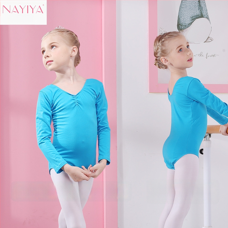 Vaikų šokių vasariniai drabužiai mergaitėms – medvilniniai viengabaliai drabužiai, trumpomis rankovėmis, baleto ir gimnastikos treniruotėms, amžius 3–8 metai