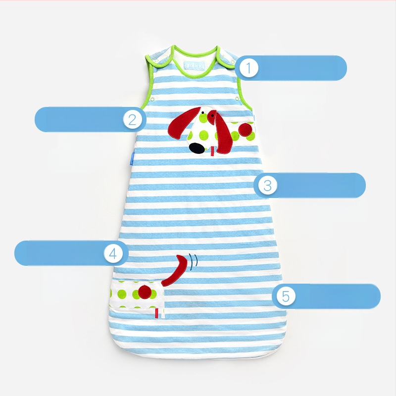 Kūdikio miego maišelis be rankovių, liemenės stilius, rudens–žiemos storas, užpildas pluoštas, 95% medvilnė, gryna medvilnė, iki 1 kg