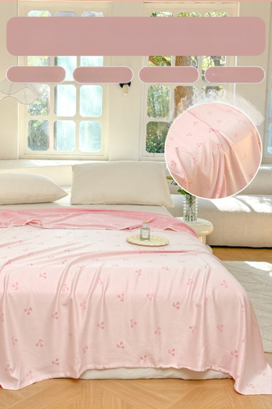 Ljetni pokrivač od bambusovih vlakana, hladenje, s prugastim uzorkom, 50/50 mješavina regenerirane celuloze, 1,1–1,5 kg, reaktivno bojanje