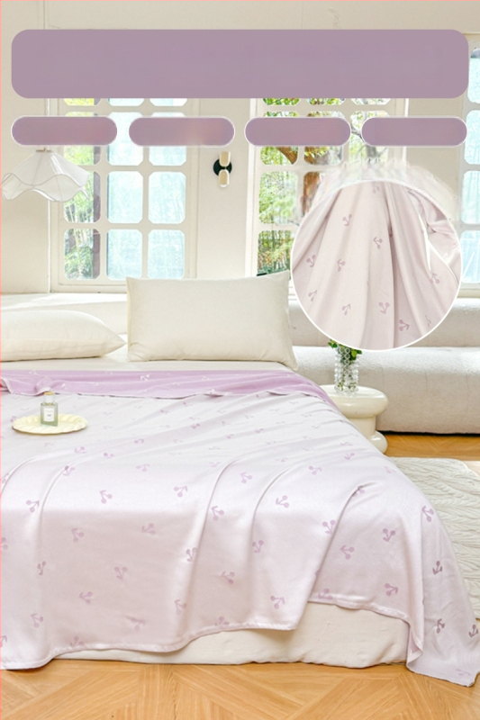 Ljetni pokrivač od bambusovih vlakana, hladenje, s prugastim uzorkom, 50/50 mješavina regenerirane celuloze, 1,1–1,5 kg, reaktivno bojanje