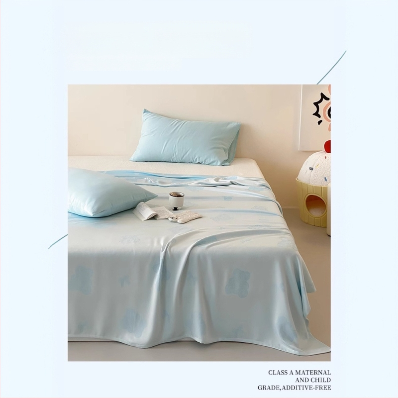 Ljetni pokrivač od bambusovih vlakana, hladenje, s prugastim uzorkom, 50/50 mješavina regenerirane celuloze, 1,1–1,5 kg, reaktivno bojanje