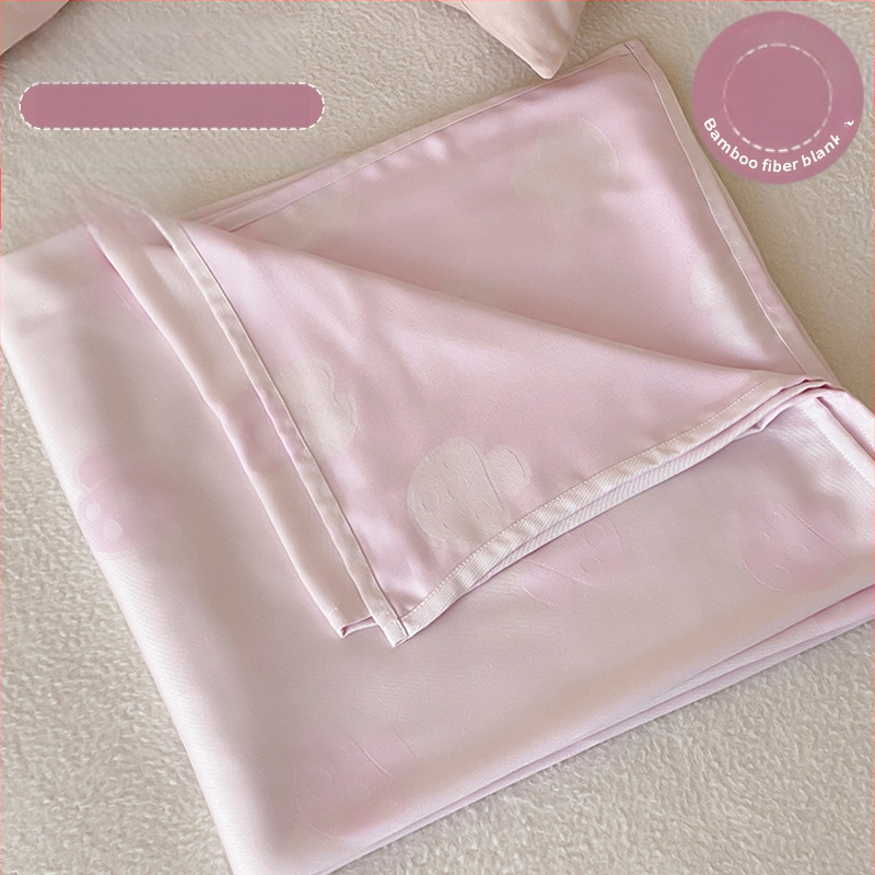 Ljetni pokrivač od bambusovih vlakana, hladenje, s prugastim uzorkom, 50/50 mješavina regenerirane celuloze, 1,1–1,5 kg, reaktivno bojanje