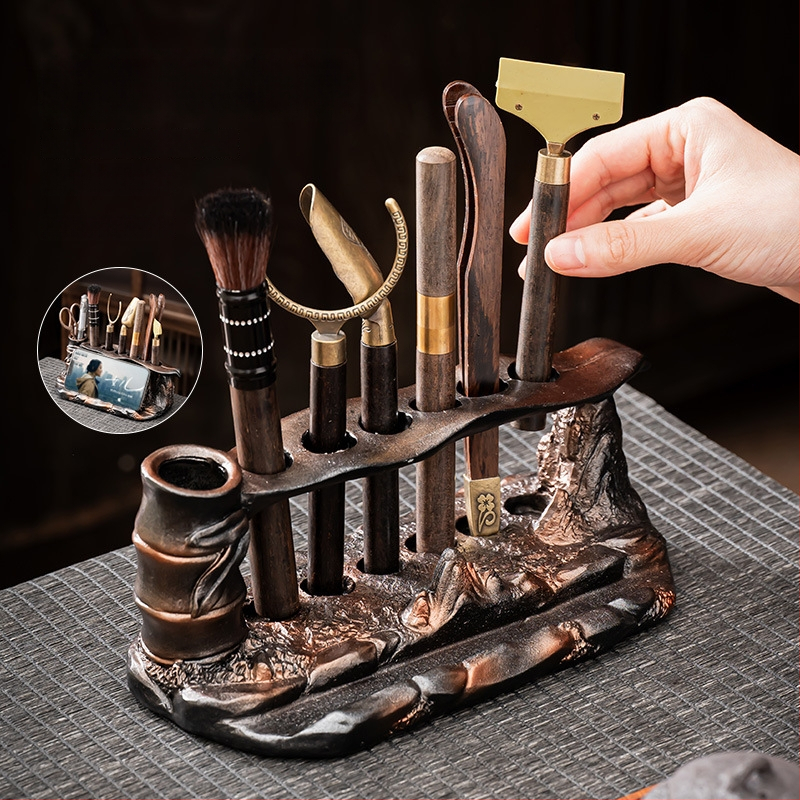 Σετ τελετής τσαγιού Six Gentlemen – ρητίνη, Κινέζικο στυλ, χωρίς συσκευασία