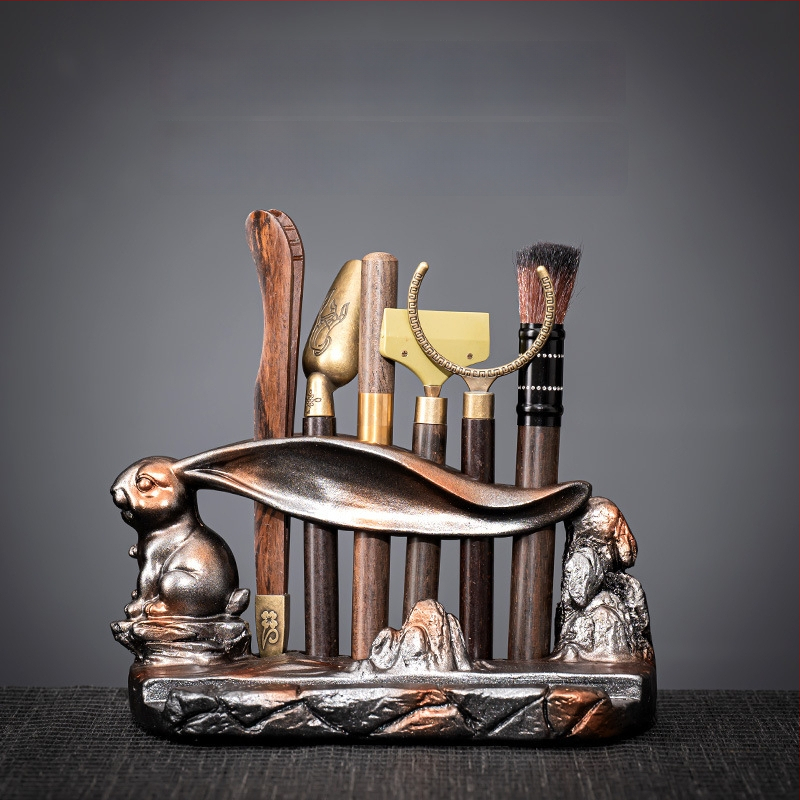 Σετ τελετής τσαγιού Six Gentlemen – ρητίνη, Κινέζικο στυλ, χωρίς συσκευασία