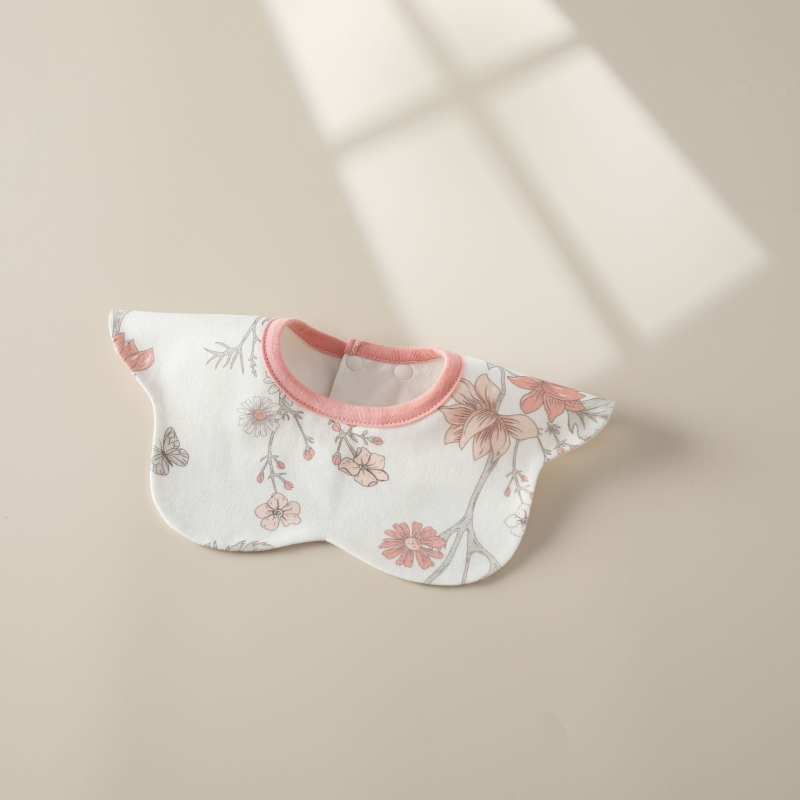 Naujagimių seilinukas su 360° pasukimu, dviejų sluoksnių iš šukuotos medvilnės, atsparus vandeniui, unisex, tinkamas 0–12 mėnesių