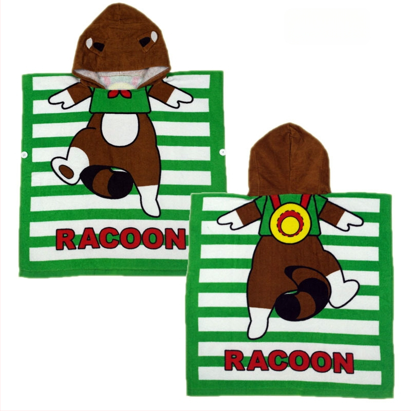 Vaikų rankšluostis su gobtuvu, animacinių gyvūnų atspaudas, 100% medvilnė, 300-400 g, siūlų skaičius 32, galimybė individualizuoti apdorojimą