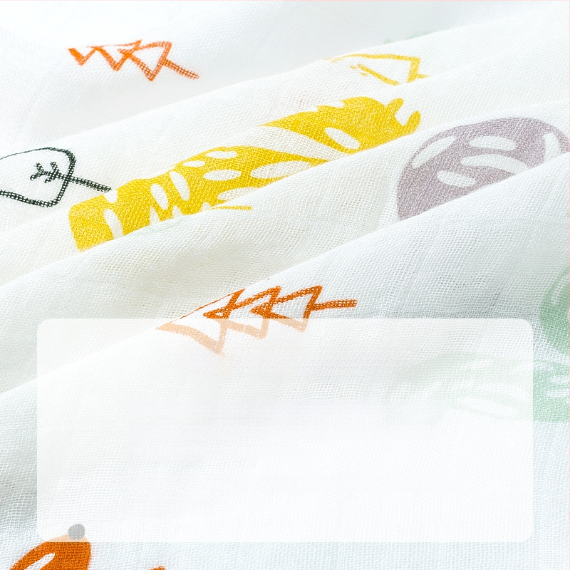 Kūdikio susiuvimo skraistė iš bambuko pluošto ir medvilnės, vasariška lengva, 70% bambuko, 30% medvilnės, karikatūrinis raštas, tinkama kūdikiams ir 1–3 metų vaikams