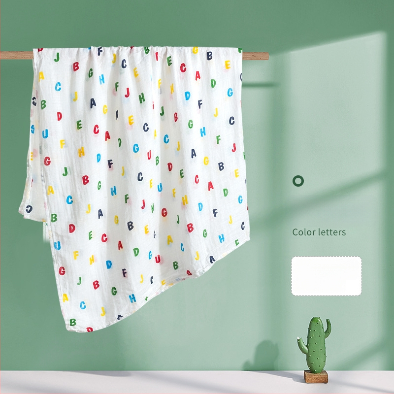 Kūdikio susiuvimo skraistė iš bambuko pluošto ir medvilnės, vasariška lengva, 70% bambuko, 30% medvilnės, karikatūrinis raštas, tinkama kūdikiams ir 1–3 metų vaikams