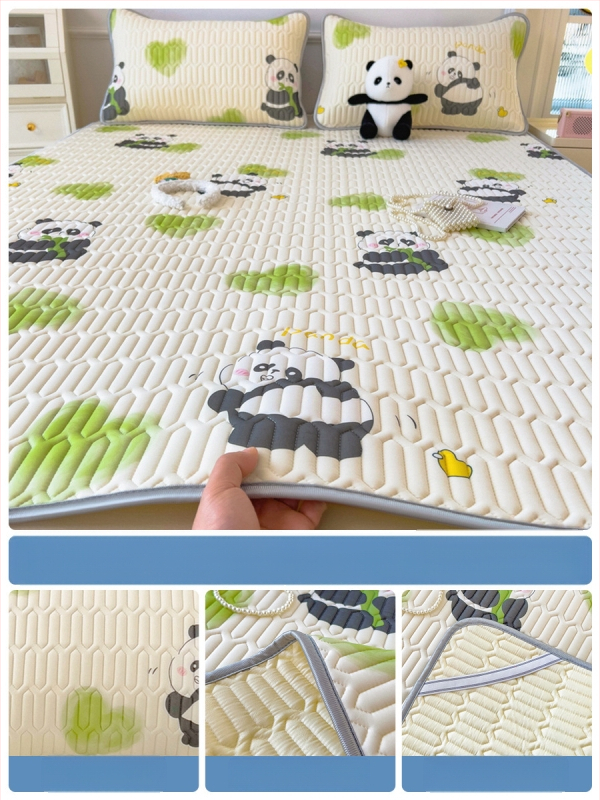 Trys dalys latekso vėsinimo matų komplektas lovai, sintetinis lateksas, latekso kiekis 80–90%, spaudinė audinys, šiuolaikiškas minimalistinis stilius, kodas 030123