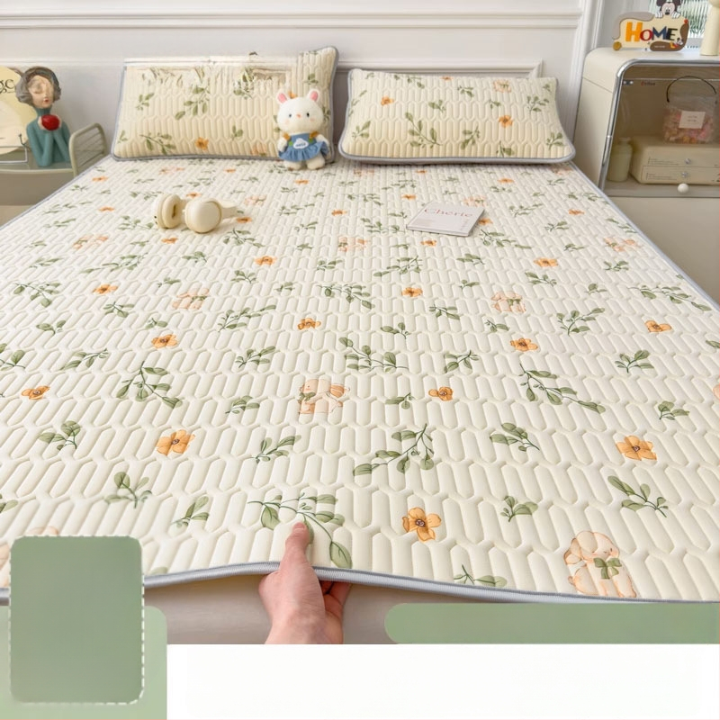 Trys dalys latekso vėsinimo matų komplektas lovai, sintetinis lateksas, latekso kiekis 80–90%, spaudinė audinys, šiuolaikiškas minimalistinis stilius, kodas 030123