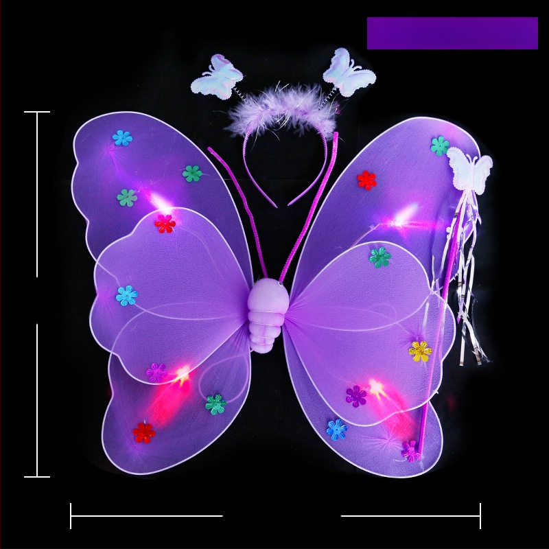Shicai Eņģeļu spārni – sietveida materiāls, daļēji roku un daļēji mehāniska ražošana, rekvizīts grimām un apģērbam