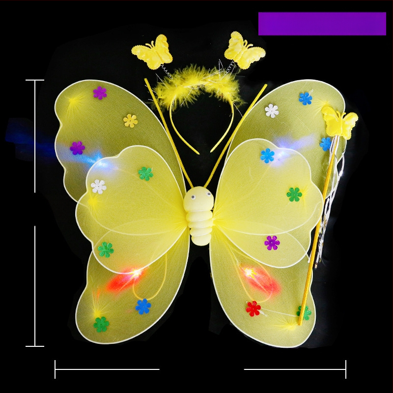 Shicai Eņģeļu spārni – sietveida materiāls, daļēji roku un daļēji mehāniska ražošana, rekvizīts grimām un apģērbam