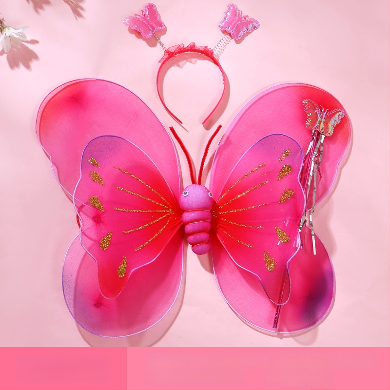 Shicai Eņģeļu spārni – sietveida materiāls, daļēji roku un daļēji mehāniska ražošana, rekvizīts grimām un apģērbam