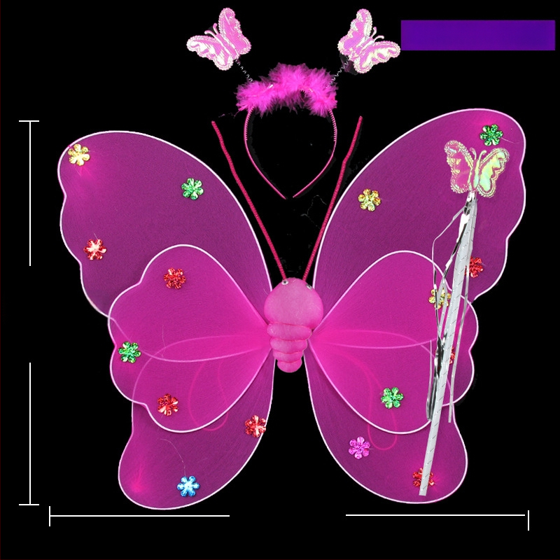 Shicai Eņģeļu spārni – sietveida materiāls, daļēji roku un daļēji mehāniska ražošana, rekvizīts grimām un apģērbam