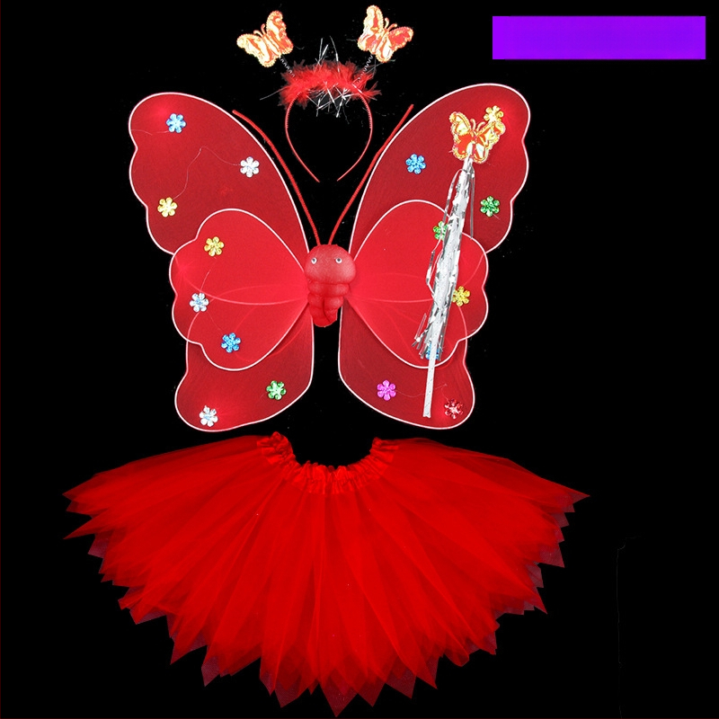 Shicai Eņģeļu spārni – sietveida materiāls, daļēji roku un daļēji mehāniska ražošana, rekvizīts grimām un apģērbam