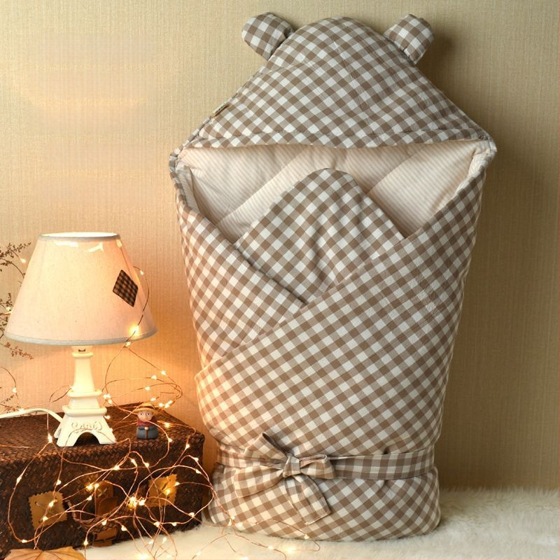 Swaddle za novorođenče od 100% pamuka s odvojivim dvostrukim slojem, 300–500 g, za proljeće i jesen, moderan minimalistički stil