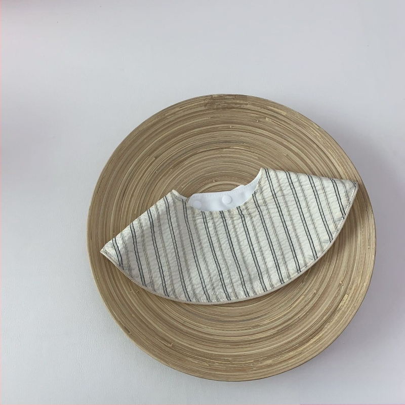 Kūdikio seilinukas iš medvilnės, atsparus vandeniui, dryžių raštas, 0–3 metų vaikams, unisex