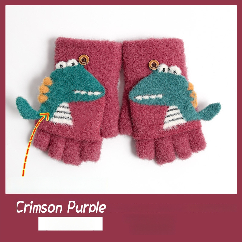 Bērnu ziemas adīti cimdi ar korejiešu stilu, universāli (vecums 5-12)