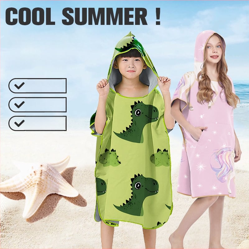 Vaikų gobtuvinis rankšluostis – mikropluoštas, 200–300 g, 16 siūlų pluoštas, spausdintas