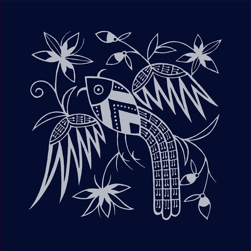 Tapiserie de perete în stil etnic Batik, bumbac, transfer termic digital, personalizabil pentru restaurante și spații comerciale