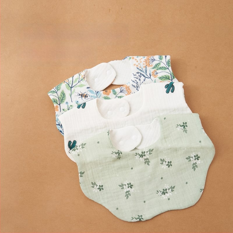 Kangobaby kūdikių seilių skarelė, 95% grynos medvilnės, sugerianti, universalus, amžius 0–3 metų, raštai: gyvūnai, piešiniai, gėlės