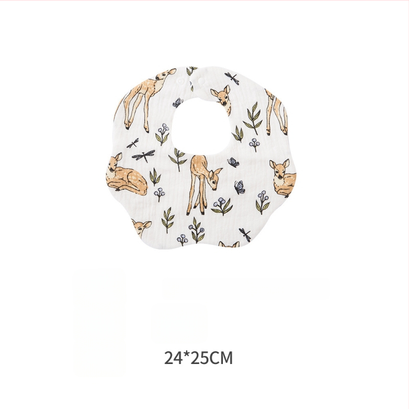 Kangobaby kūdikių seilių skarelė, 95% grynos medvilnės, sugerianti, universalus, amžius 0–3 metų, raštai: gyvūnai, piešiniai, gėlės