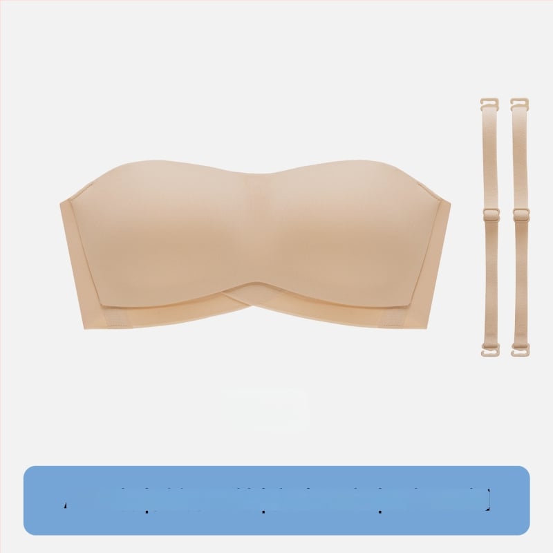 Bezramienková neviditeľná bandeau podprsenka pre ženy s malým poprsím, push-up, protišmyková, halterneck
