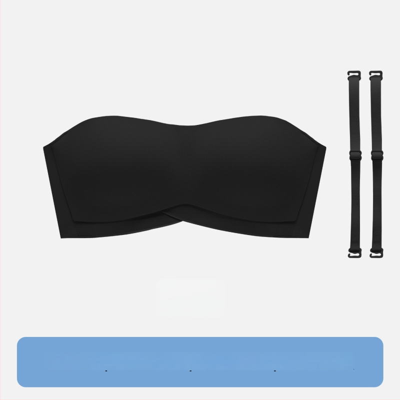 Bezramienková neviditeľná bandeau podprsenka pre ženy s malým poprsím, push-up, protišmyková, halterneck