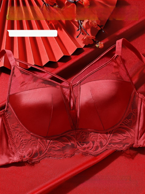 Push-Up liemenėlių rinkinys su kryžmine nugara ir storais formuojančiais puodeliais, 3/4 puodeliai, nailono audinys, nugaros trimis eilių užsegimas