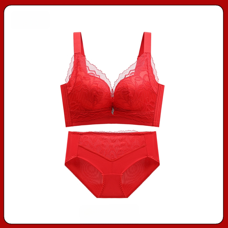 Nėrinių liemenėlės komplektas su 3/4 taurėmis, belaidis, fiksuoti petnešos, nugaros užsegimas su keturiomis eilėmis