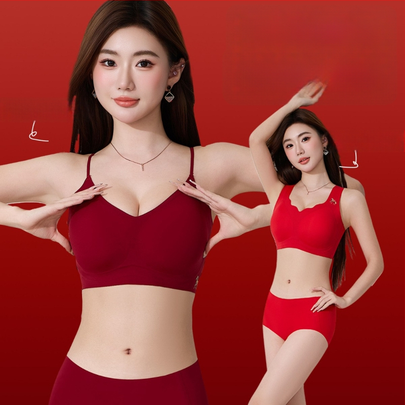 Be siuvimo želės juostelių liemenėlės komplektas, 3/4 puodelio, vidutinio dydžio kaušelis, nailoninė medžiaga, įdėklas spandekso, dovanų dėžutė