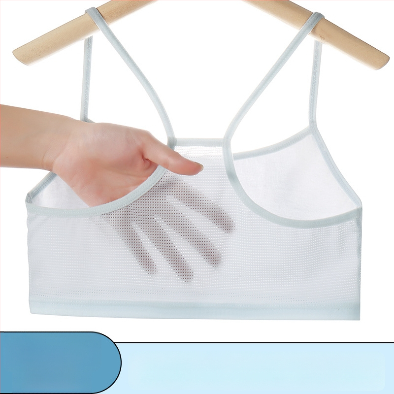 Mali dječji lagani bezšivni grudnjak za školske djevojčice, tank-top stil, lijep stražnji dizajn, potpuno pokriće, prozračan