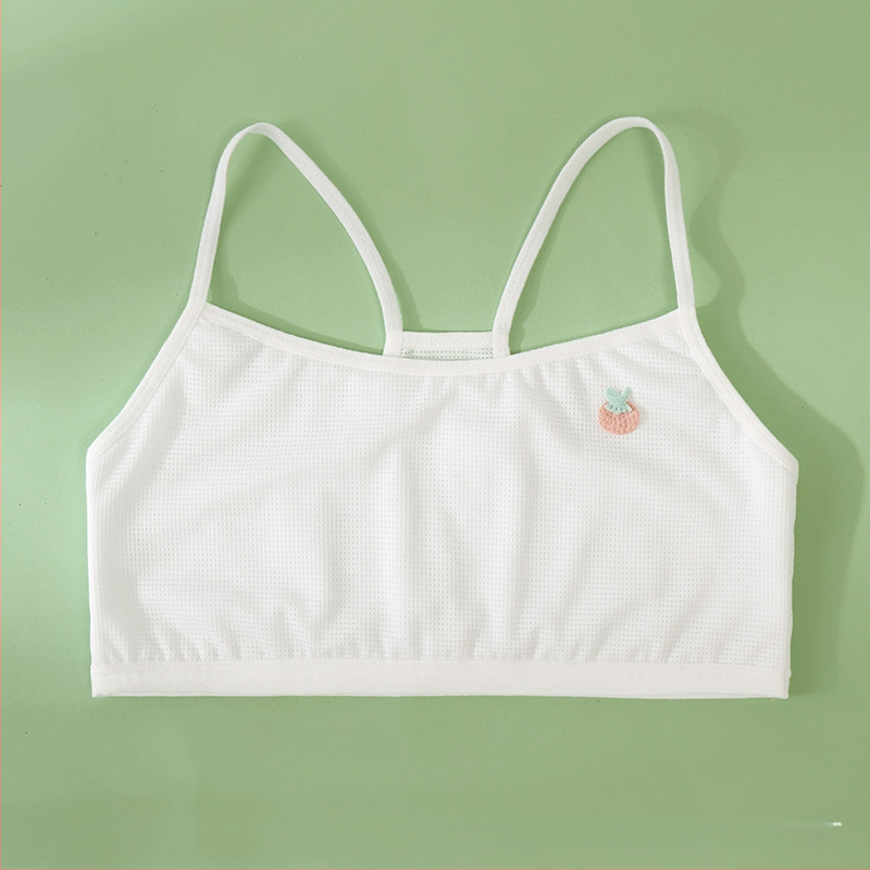 Mali dječji lagani bezšivni grudnjak za školske djevojčice, tank-top stil, lijep stražnji dizajn, potpuno pokriće, prozračan