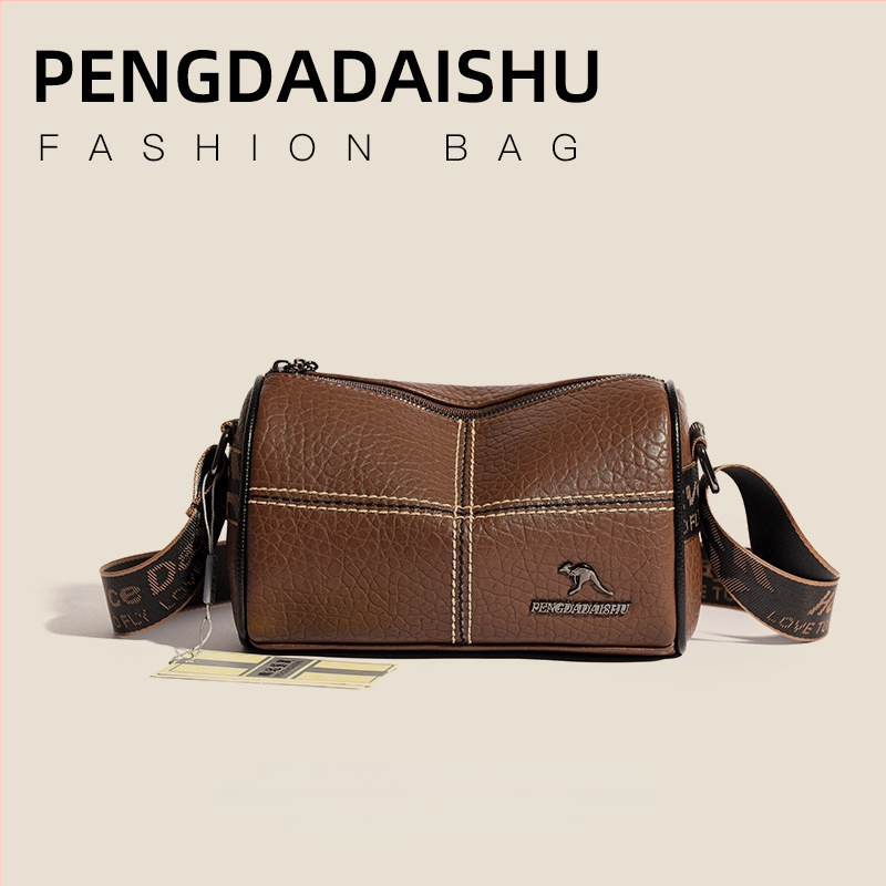 PU pečių rankinė miesto paprastumo stiliui, Boston stiliaus, ovali forma, užtrauktukas uždarymas