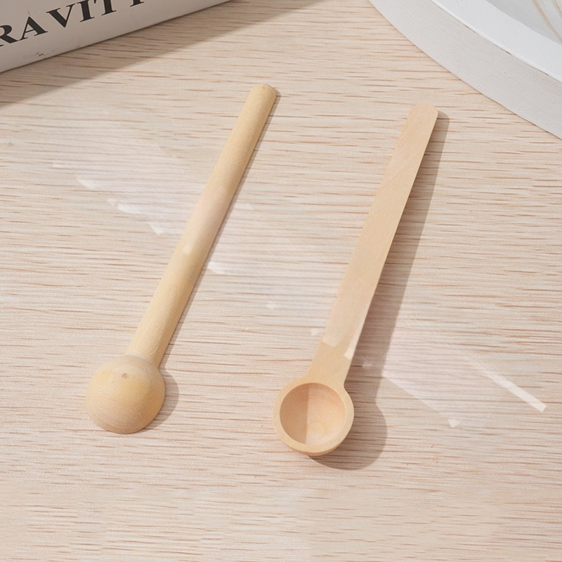 Xiaojun medinis šaukštas, japonų stiliaus, ilga rankena, šiuolaikinis minimalistinis dizainas