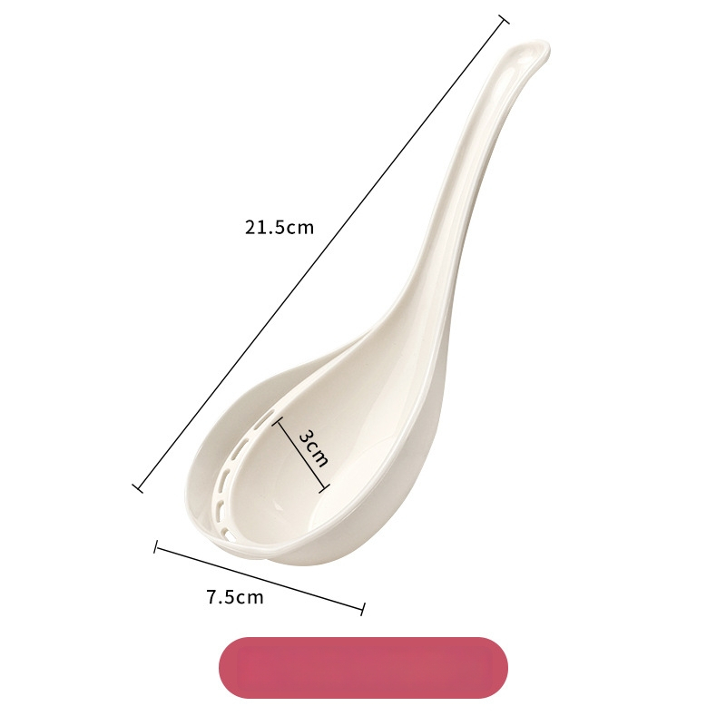 Jaapani stiilis suur plastmassist supp lusikas köögis, PP materjal, toidukvaliteet, kõrge temperatuuritaluvus, 2-ühes sõel lusikas