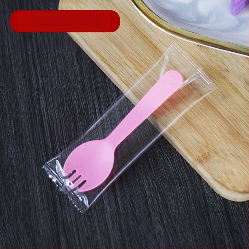 Μίας χρήσης πιρούνι για ψήμένες γλυκοπατάτες, παχύ και ανθεκτικό από PP, ατομικά συσκευασμένο.