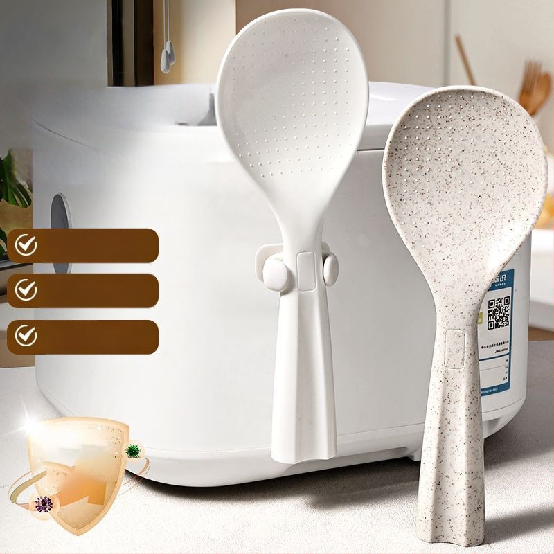 Riisilusikas mittekleepuva pinnaga, toidukvaliteedist silikoon, kuumuskindel, põletushaavade vastane, käepide PP